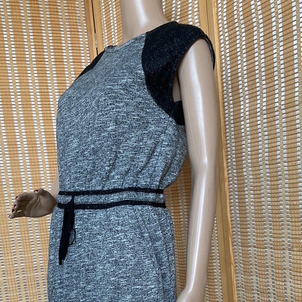 Tommy Hilfiger Athluxe XS Gray Black Heather Dress Cap Sleeves Ties Pockets - Picture 3 of 15